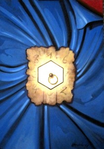 l'EREMITA (tarocco) 2012
Acrilico su tela e foglia oro 100x 80